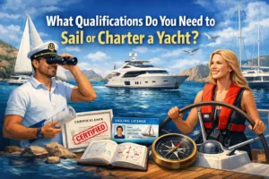 Qualifications to sail or charter a yacht